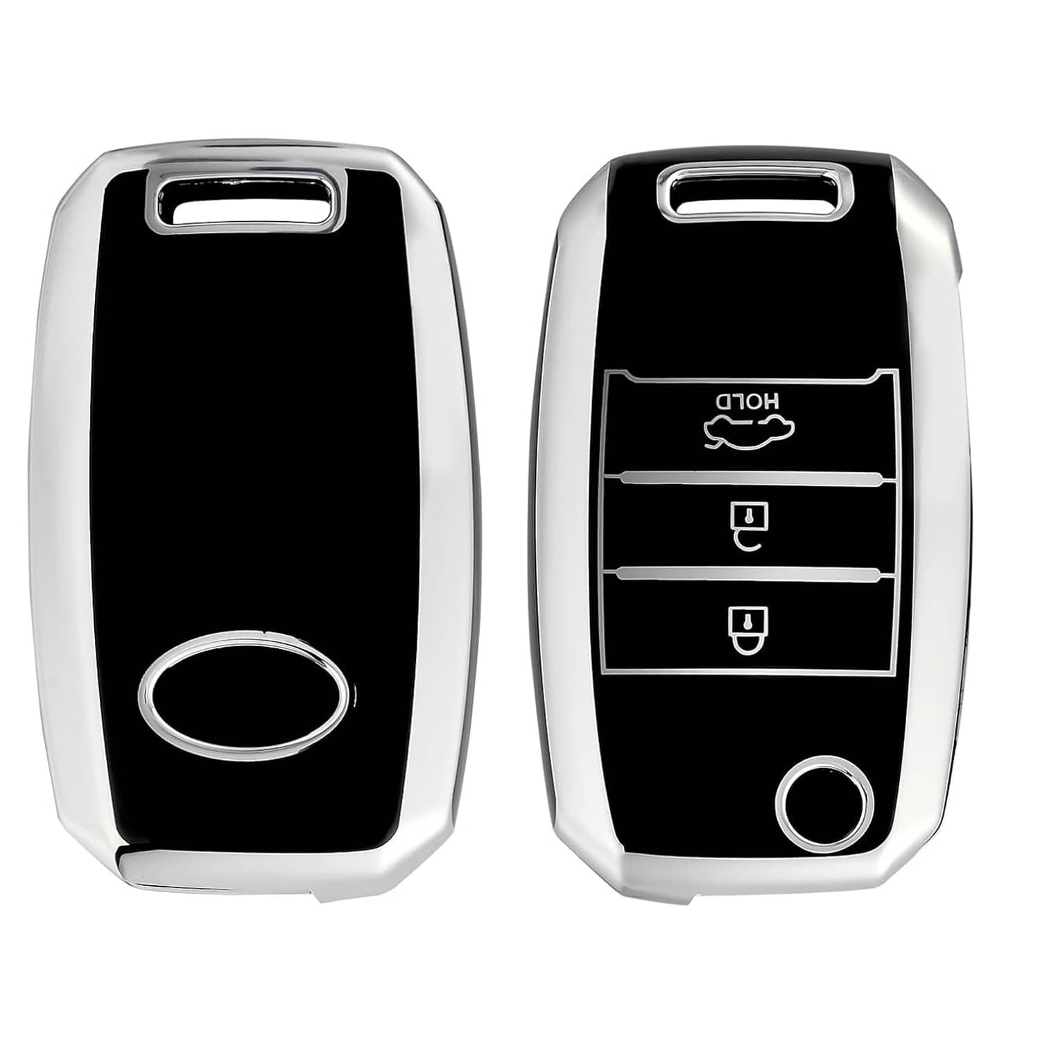 Kwmobile Autosleutel Hoesje – Compatibel Met Mercedes 2- Of 3-Knops Sleutels – TPU – Zwart – Slank & Flexibel